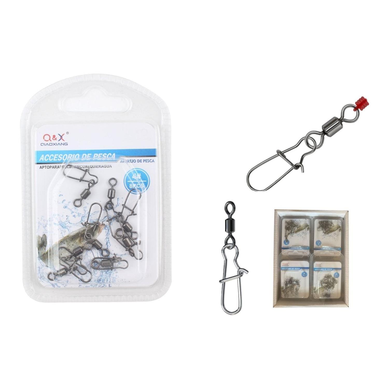 (Accesorios Para Artes De Pesca) American + Pin Mejorado 4# 8Pcs-0