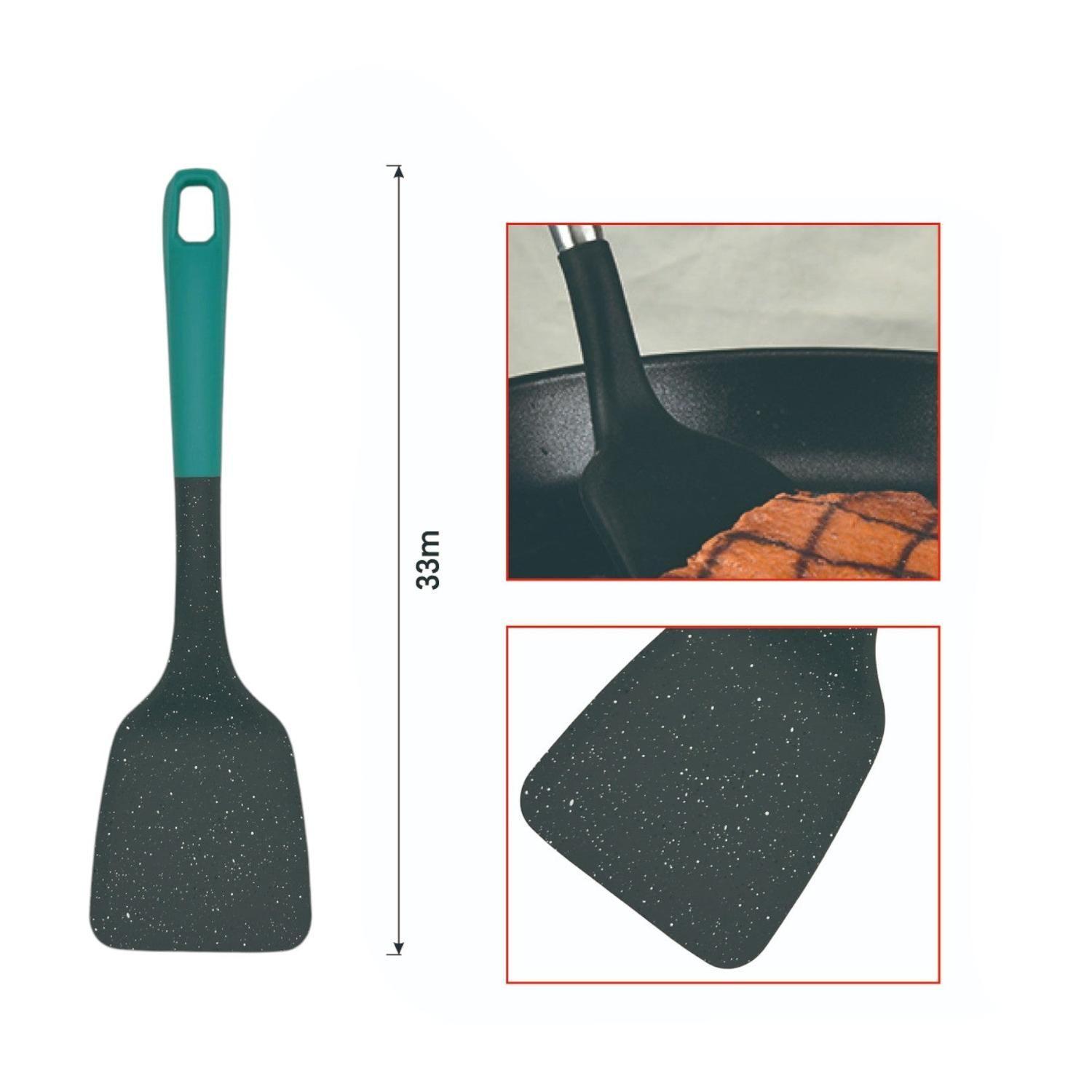 Espátula de plástico con diseño en puntos grises-1