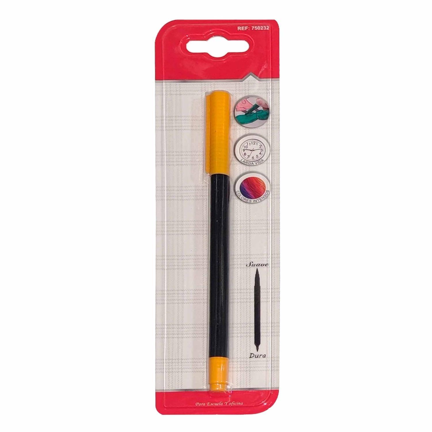 Rotulador doble punta naranjo miel-0