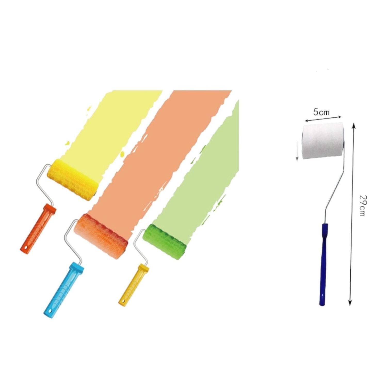 Cepillo Giratorio Pequeño De 2 Pulgadas De Imitación De Lana Con Mango Azul-0