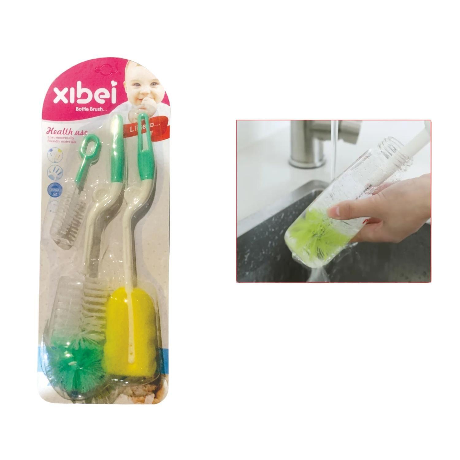 602 Tarjeta De Succión De Tres Piezas, Cepillo Para Biberón, Mezcla De Colores-0