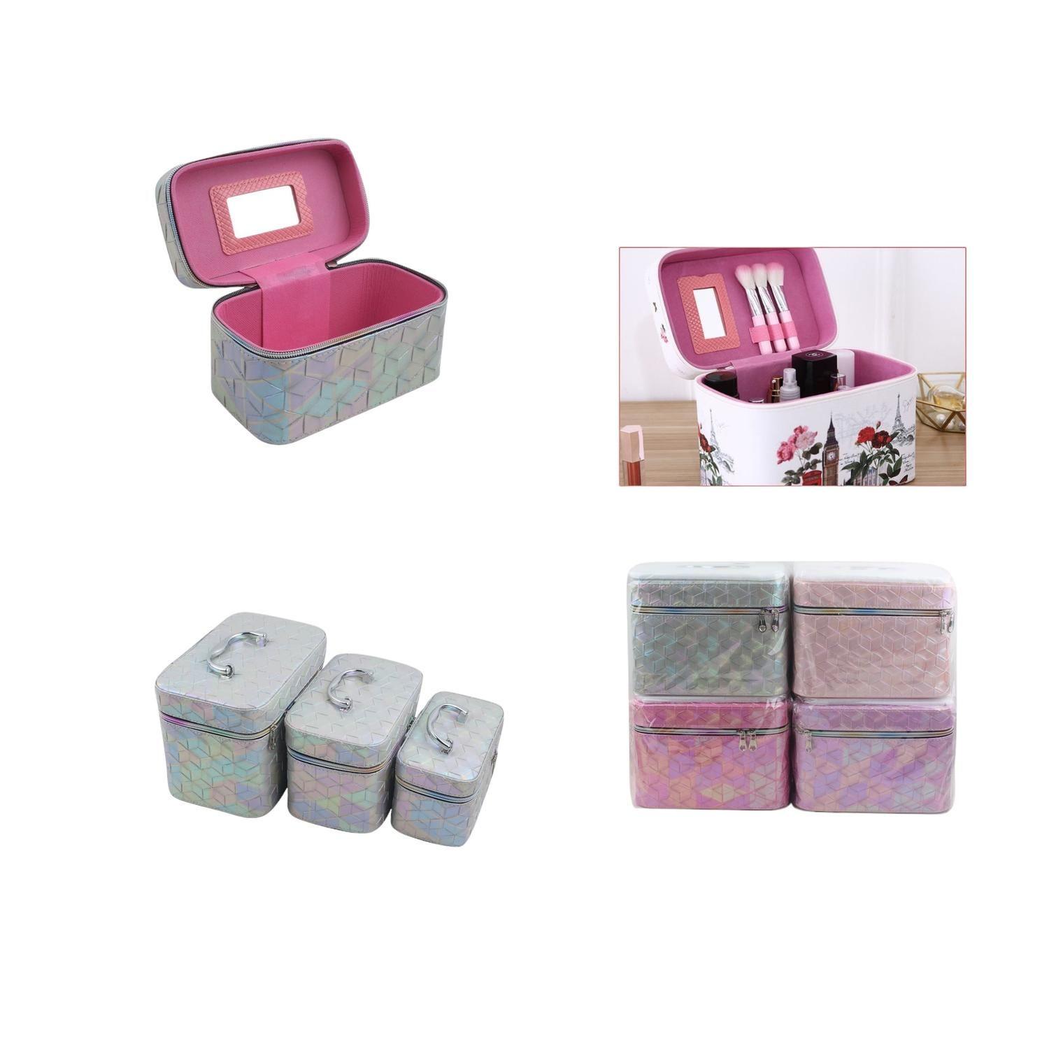 Set De Neceseres De Tres Piezas 8014-3 Cubo De Colores-0