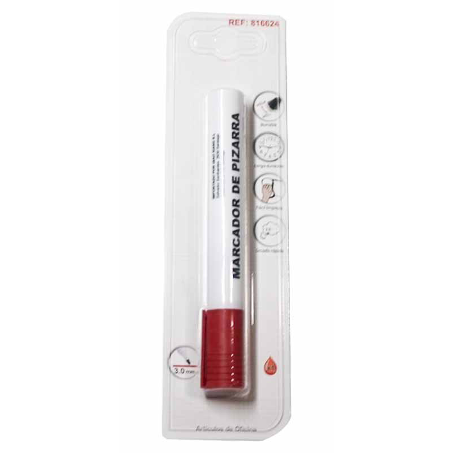 Marcador pizarra rojo 3,0mm-0