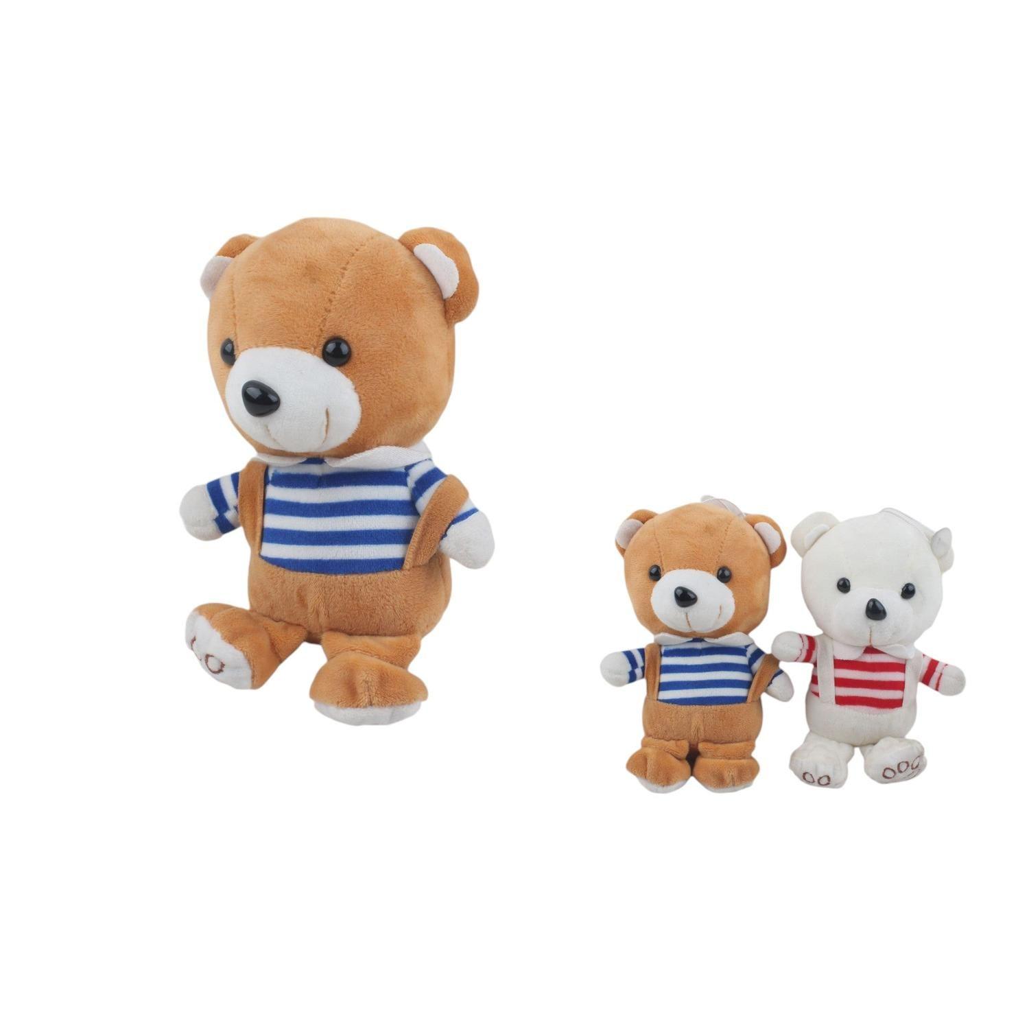 Oso peluche con mochila portátil de 18 cm-0