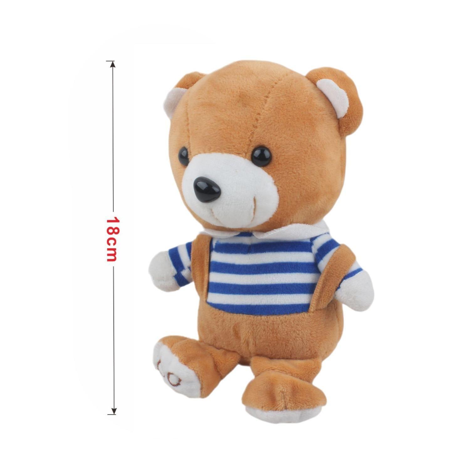 Oso peluche con mochila portátil de 18 cm-1