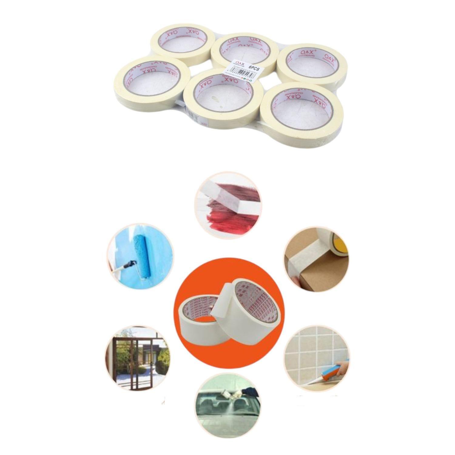 Cinta adhesiva masking tape 1.8 cm x 40 m para manualidades-0