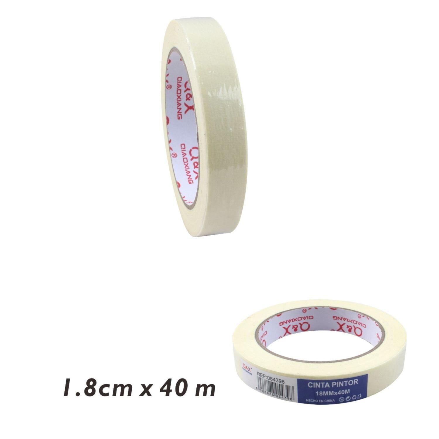 Cinta adhesiva masking tape 1.8 cm x 40 m para manualidades-1