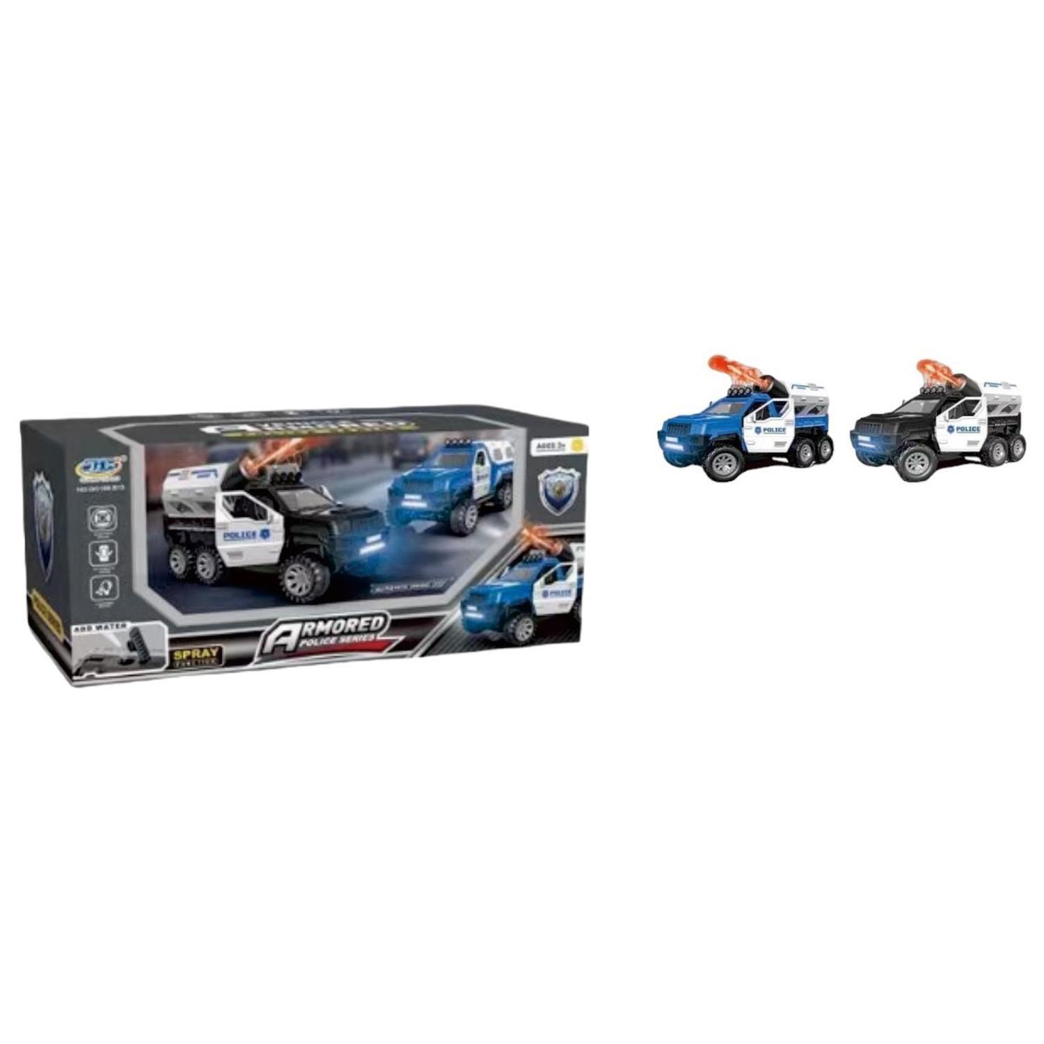 Coche De Polic¨ªa Blindado Con Spray Gc169-B13 Equipado Con Una Botella De Agua, Bater¨ªa No Incluid-0