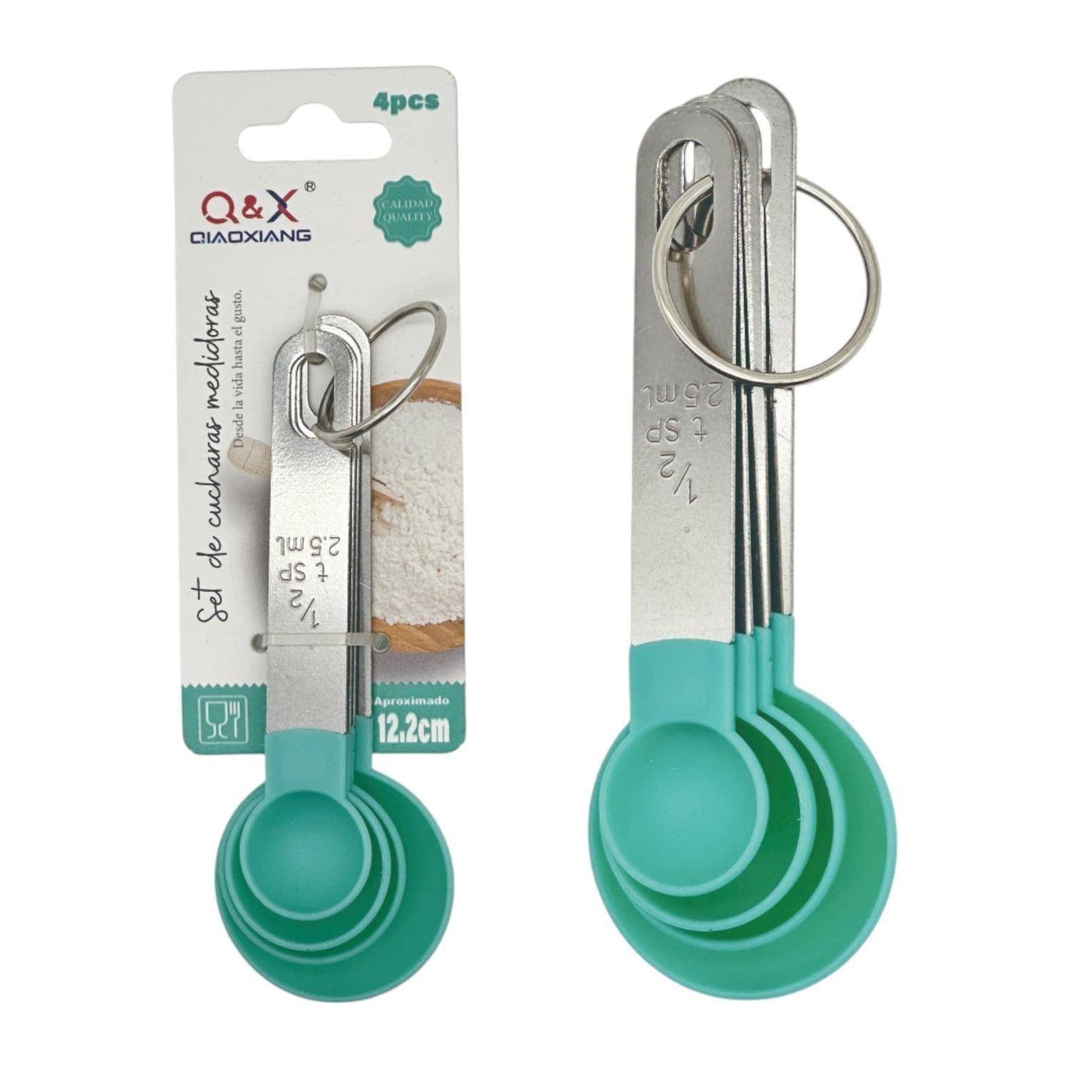 Set de 4 cucharas medidoras pequeñas para medir ingredientes con precisión-0