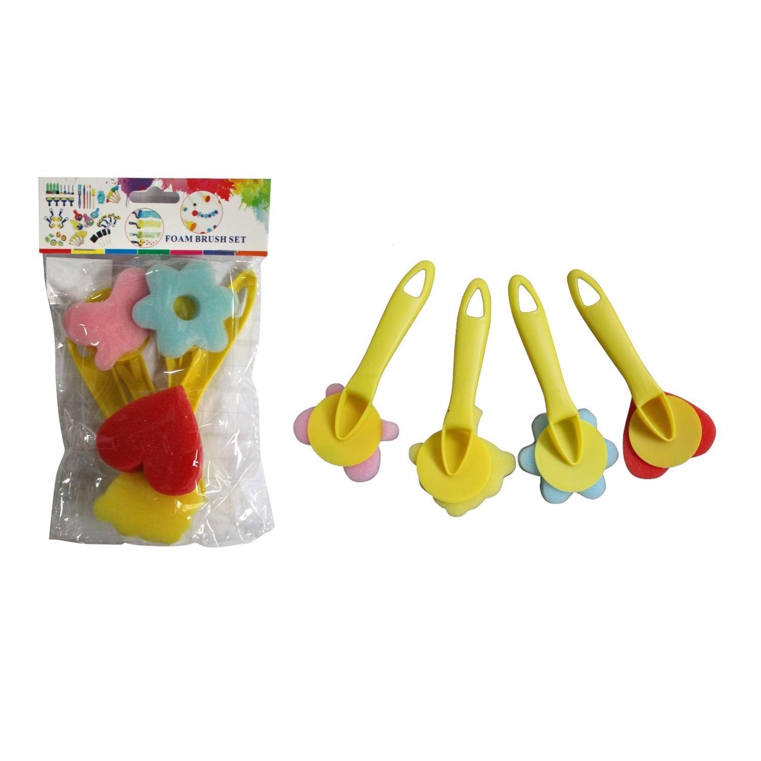 4 Piezas De Cepillos De Esponja En Forma De Flor-0