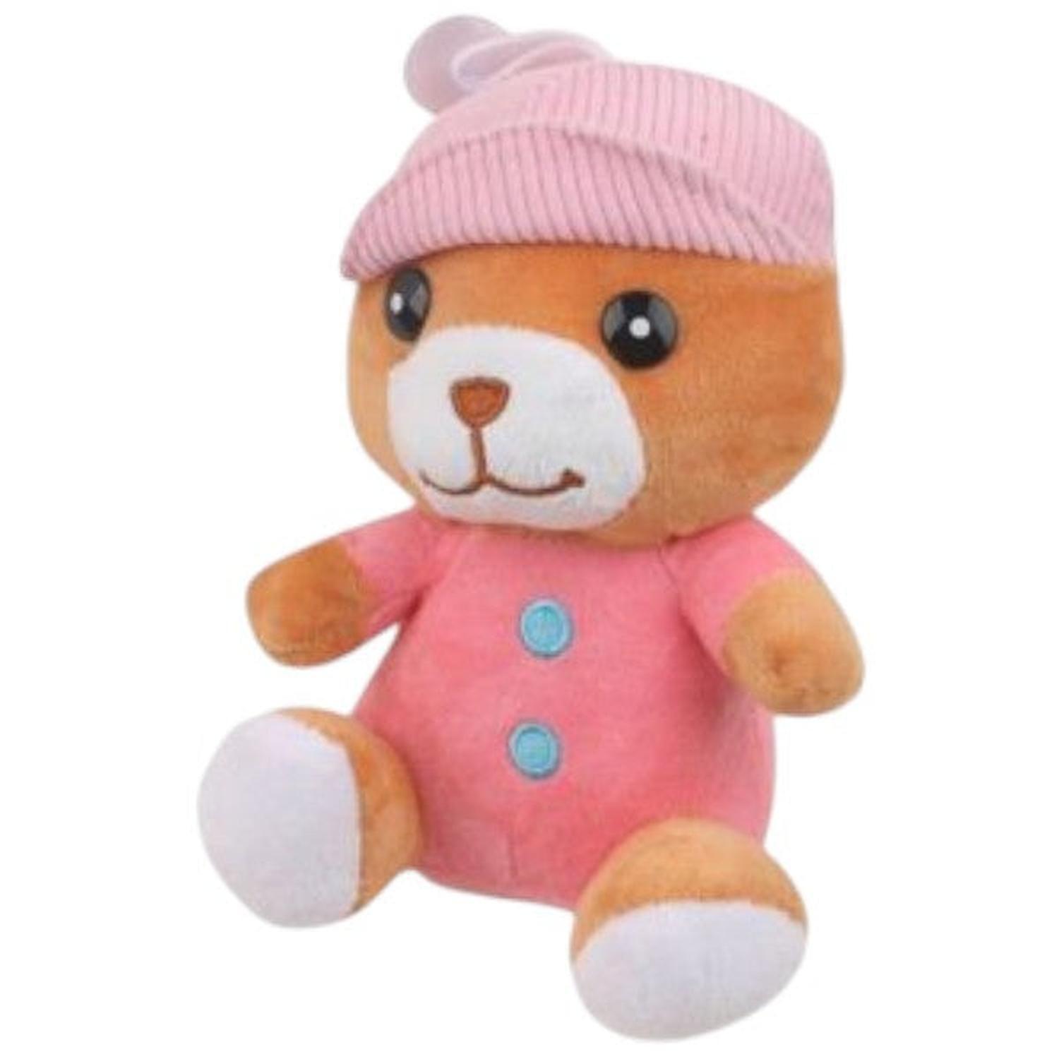 Oso de peluche invernal con gorro 18 cm-2