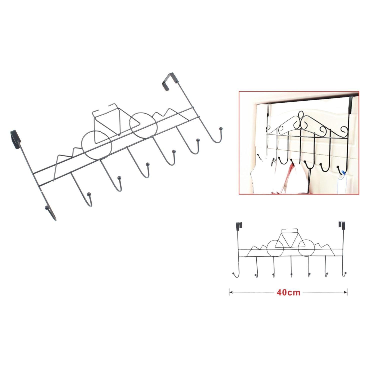 Ganchos en la Parte Trasera de La Puerta Blanco Y Negro 40*23*9Cm-1