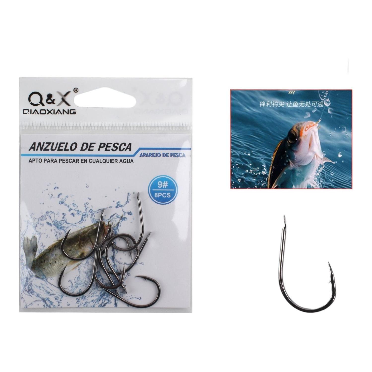 Anzuelo De Pesca Universal En Alta Mar Qianyou Plano 9 # 8Pc (N¨ªquel Negro)-0