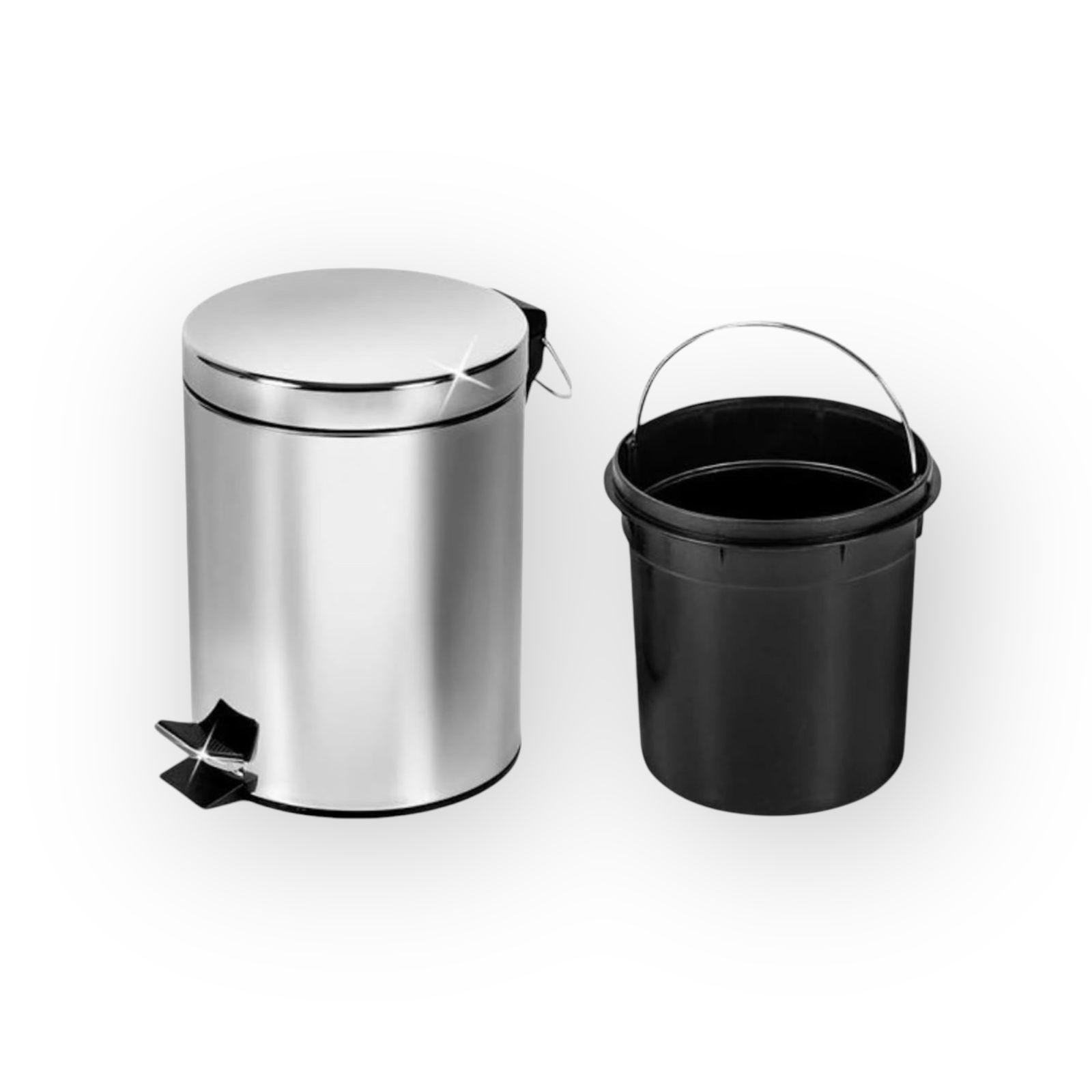 Basurero Con Pedal De 8Litros En Acero Inoxidable- Alday-2