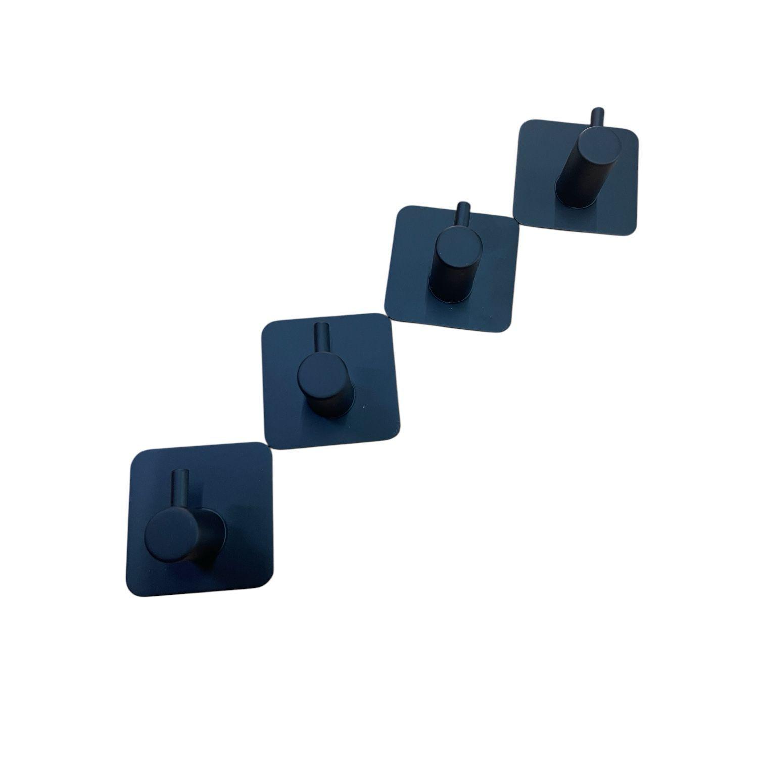 Pack de 4 Ganchos Adhesivos Impermeables - Color Negro-2