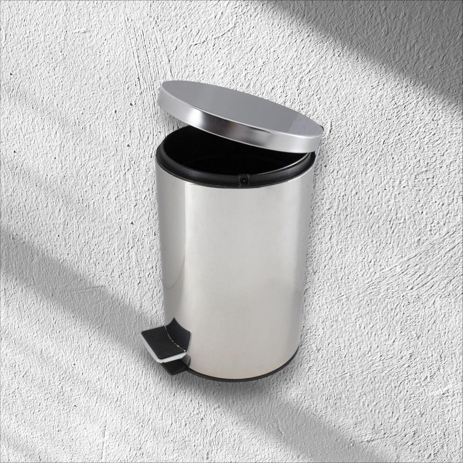 "Basurero Alday de Acero Inoxidable 12L – Diseño Moderno y Resistente para Hogar y Oficina-1
