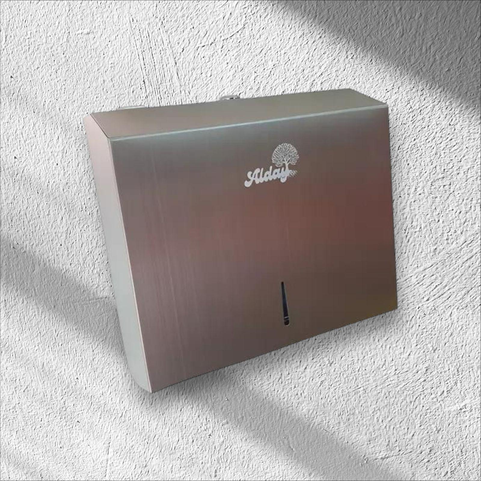 Dispensador de Toallas Interfoliadas en Acero Inoxidable-2