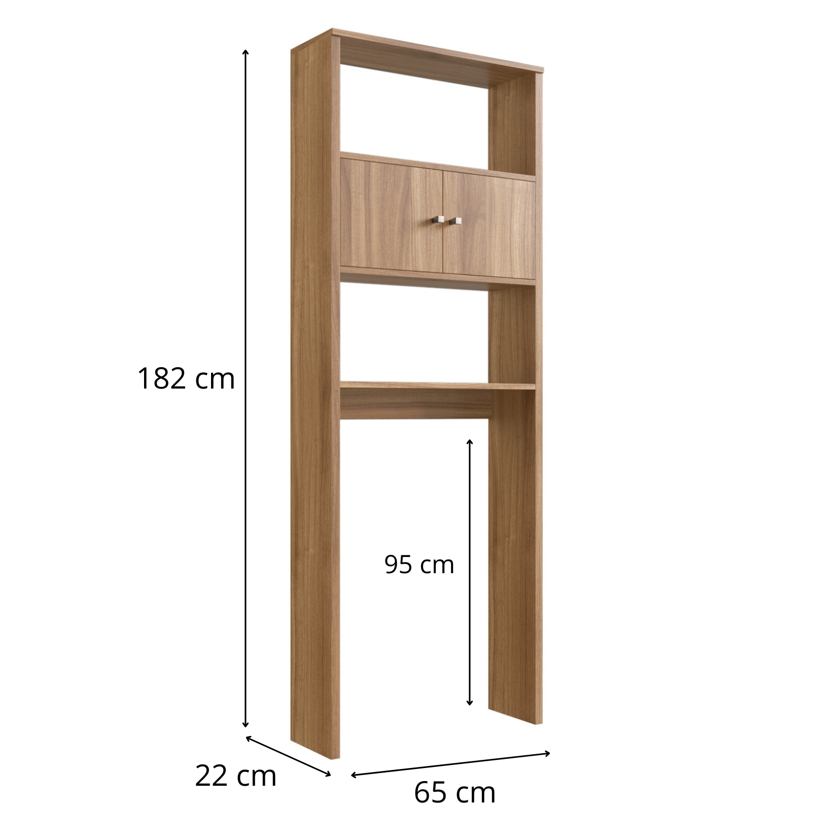 Combo Mueble de bano con Lavamanos 2cajones 1puerta nogal negro cobre y Organizador nogal 2puertas-5