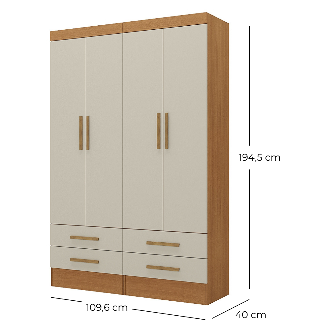 Combo 2 Closet 2puertas 2cajones Caf Blanco Offwhite con posibilidad de uni n y 4opciones de armado-6
