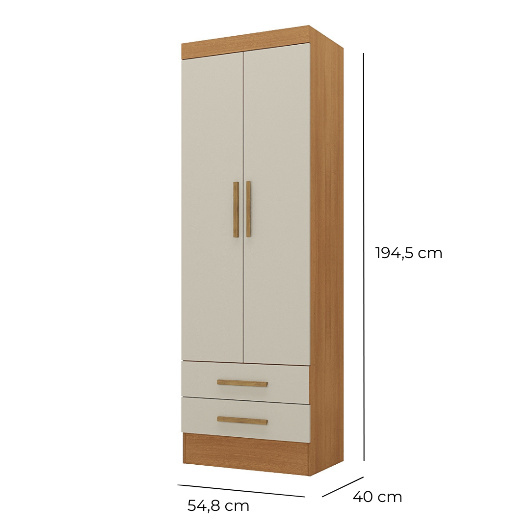 Combo 2 Closet 2puertas 2cajones Caf Blanco Offwhite con posibilidad de uni n y 4opciones de armado-7