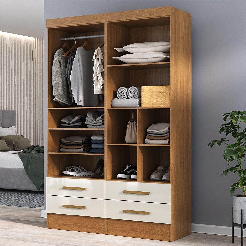 Combo 2 Closet 2puertas 2cajones Caf Blanco Offwhite con posibilidad de uni n y 4opciones de armado-3