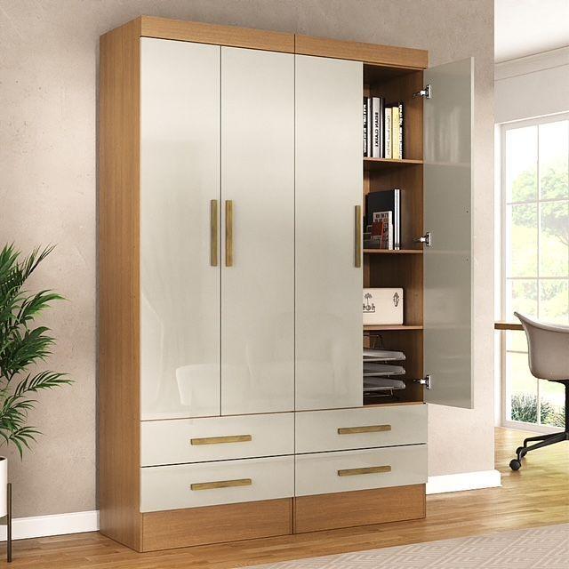 Combo 2 Closet 2puertas 2cajones Caf Blanco Offwhite con posibilidad de uni n y 4opciones de armado-4
