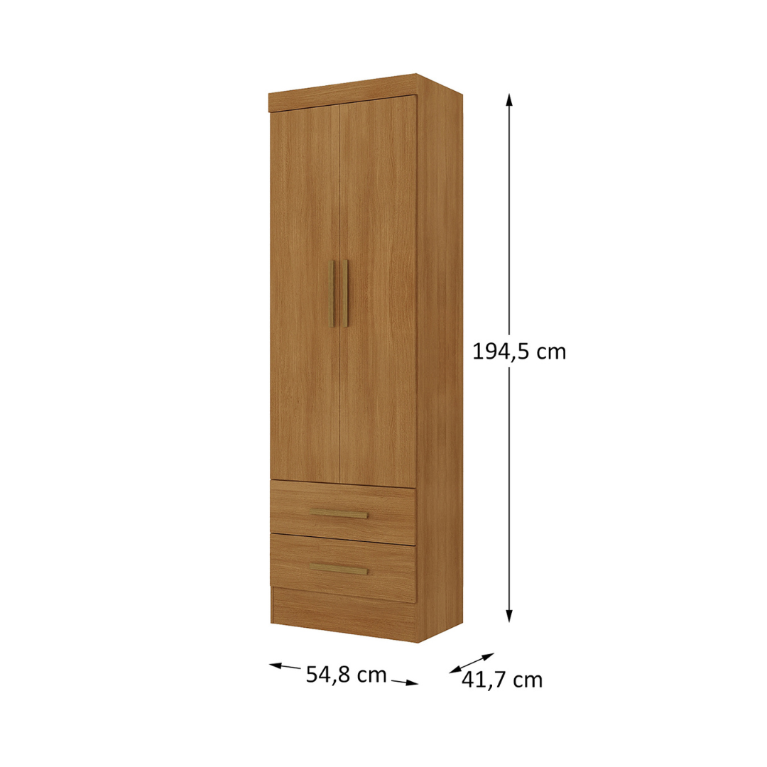 Combo 2 Closet 2 puertas 2 cajones Cafe 4 opciones de armado interior-6