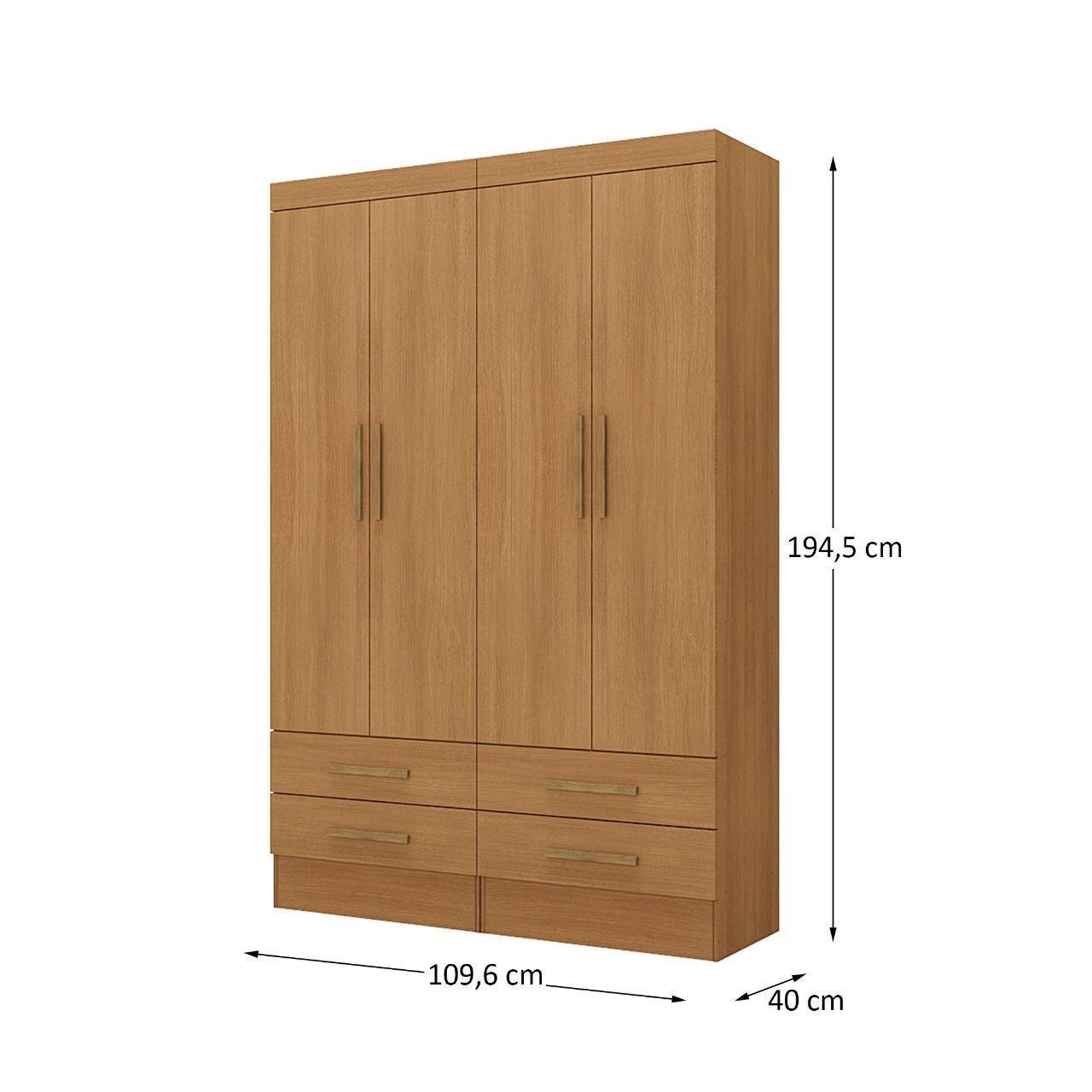 Combo 2 Closet 2 puertas 2 cajones Cafe 4 opciones de armado interior-5
