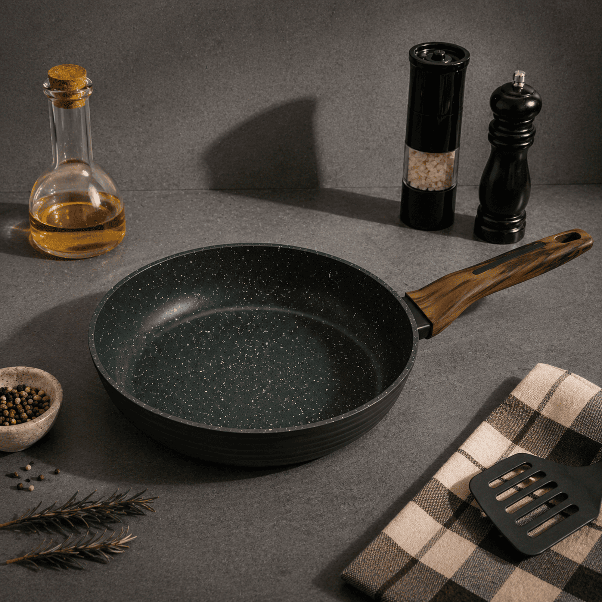 Sartén Antiadherente 24cm Cuisine con Fondo de Inducción Fissman-0