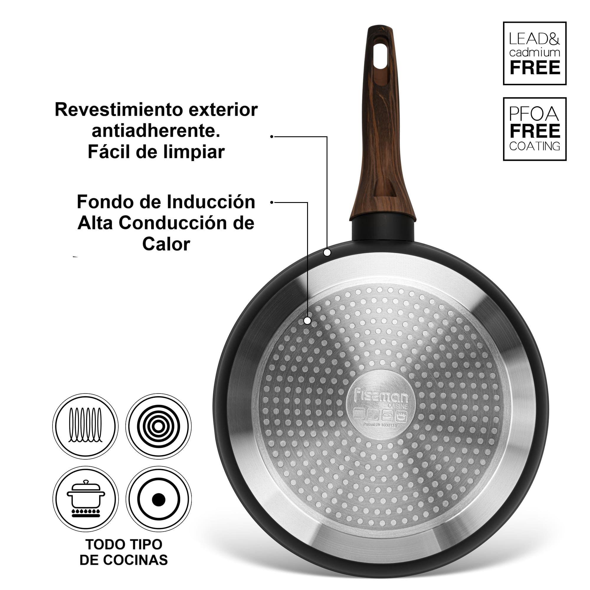 Sartén Antiadherente 24cm Cuisine con Fondo de Inducción Fissman-4