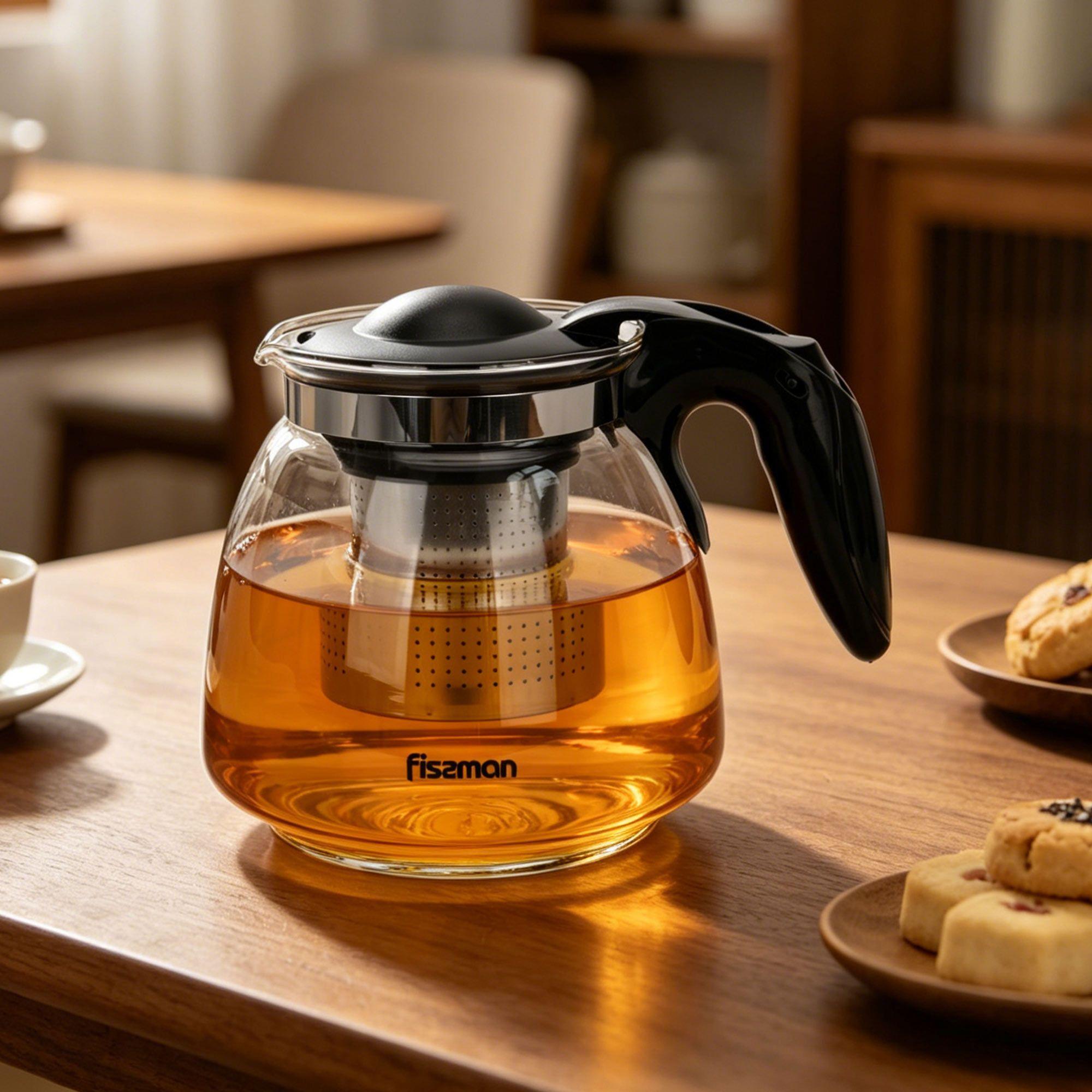 Tetera de Vidrio con Infusor Central 900 ml Fissman-0