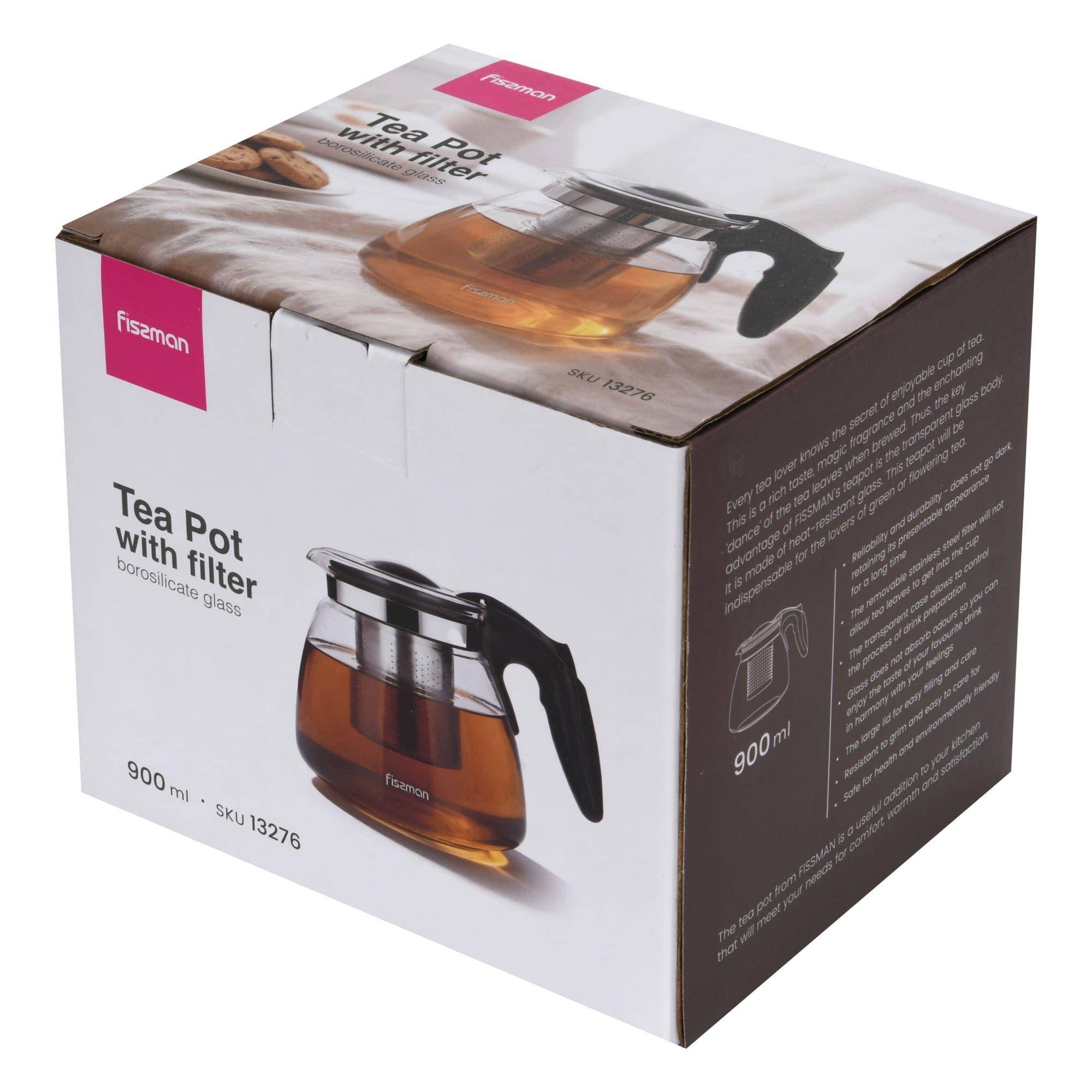 Tetera de Vidrio con Infusor Central 900 ml Fissman-8