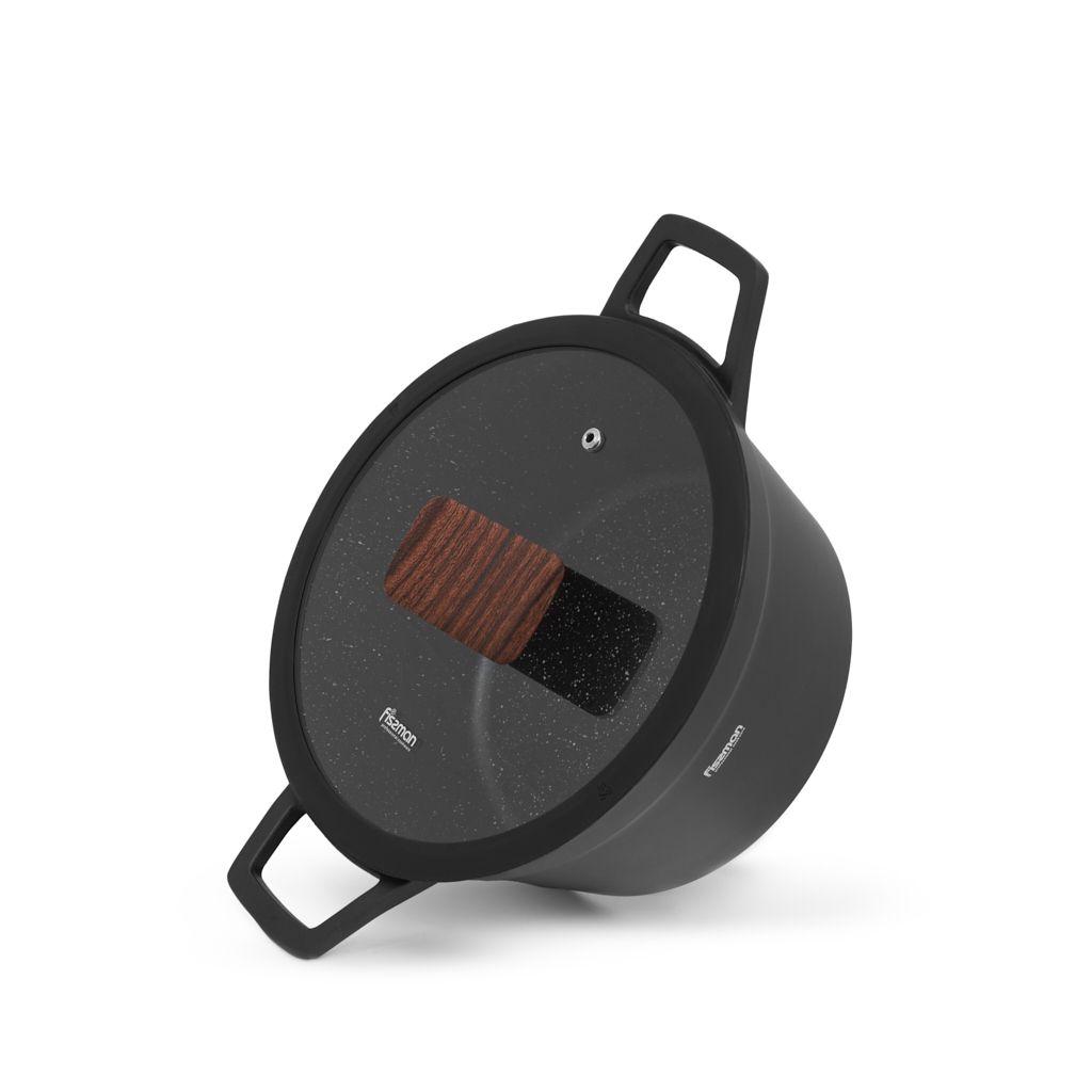 Olla Antiadherente Filomena Con Tapa De Cristal 3.9 litros Fissman-1