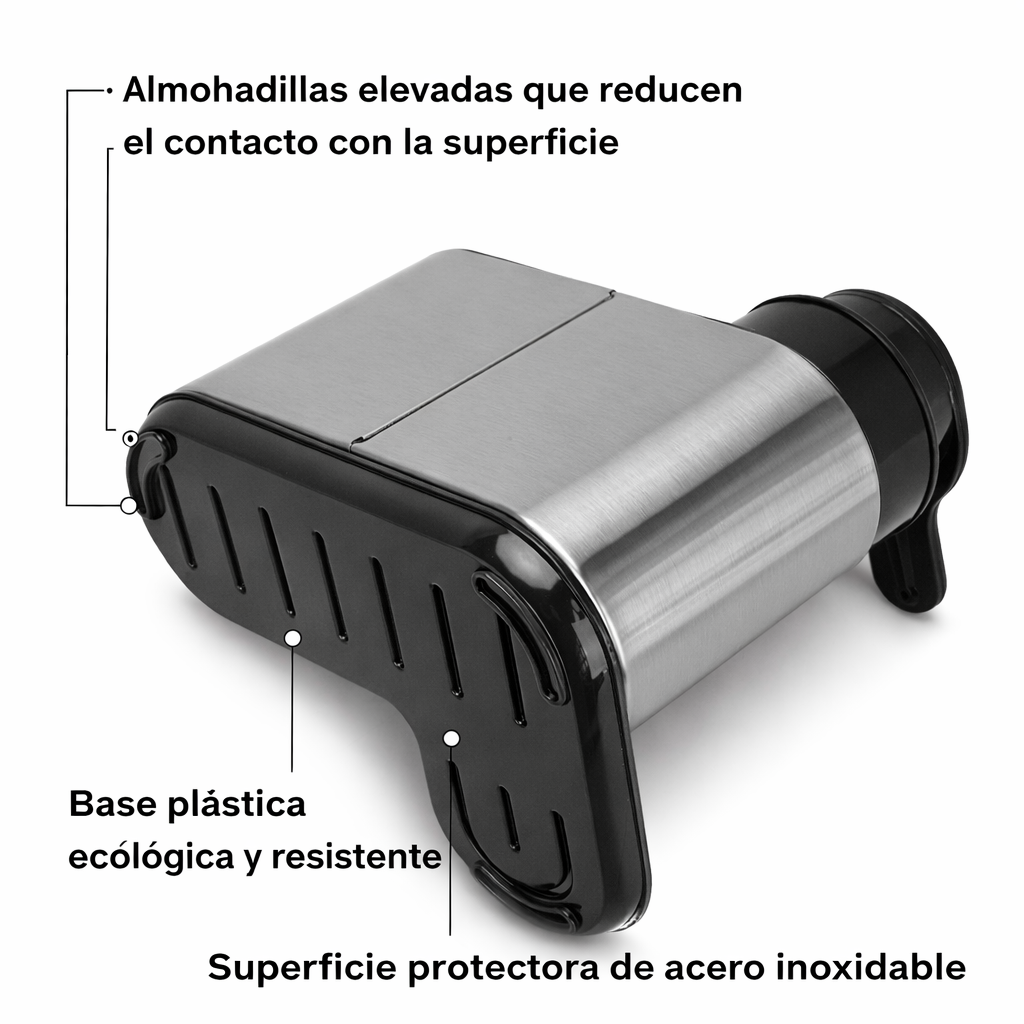 Dispensador de Lavalozas y Portaesponjas Gris con Negro 16x13x18cm Fissman-4