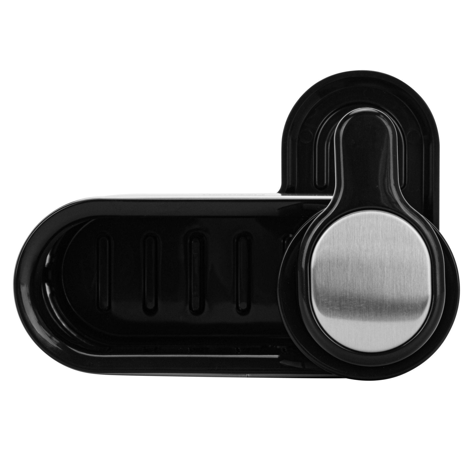 Dispensador de Lavalozas y Portaesponjas Gris con Negro 16x13x18cm Fissman-5