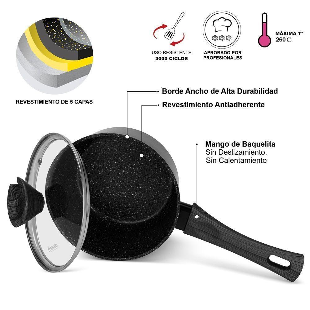 Cacerola Antiadherente Angela con Fondo de Inducción 1.39 Litros Fissman-2