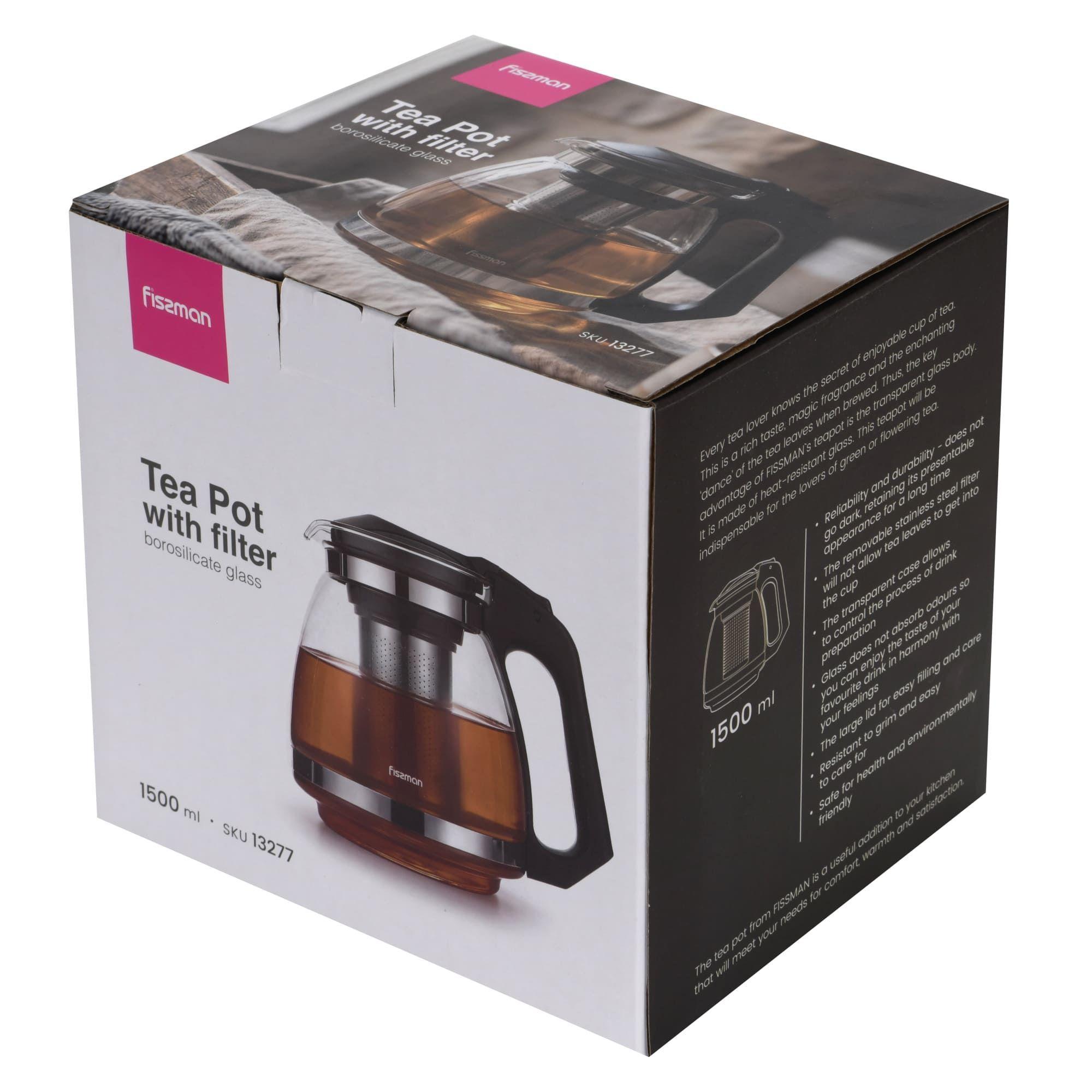 Tetera de Vidrio con Infusor Central 1500 ml Fissman-8