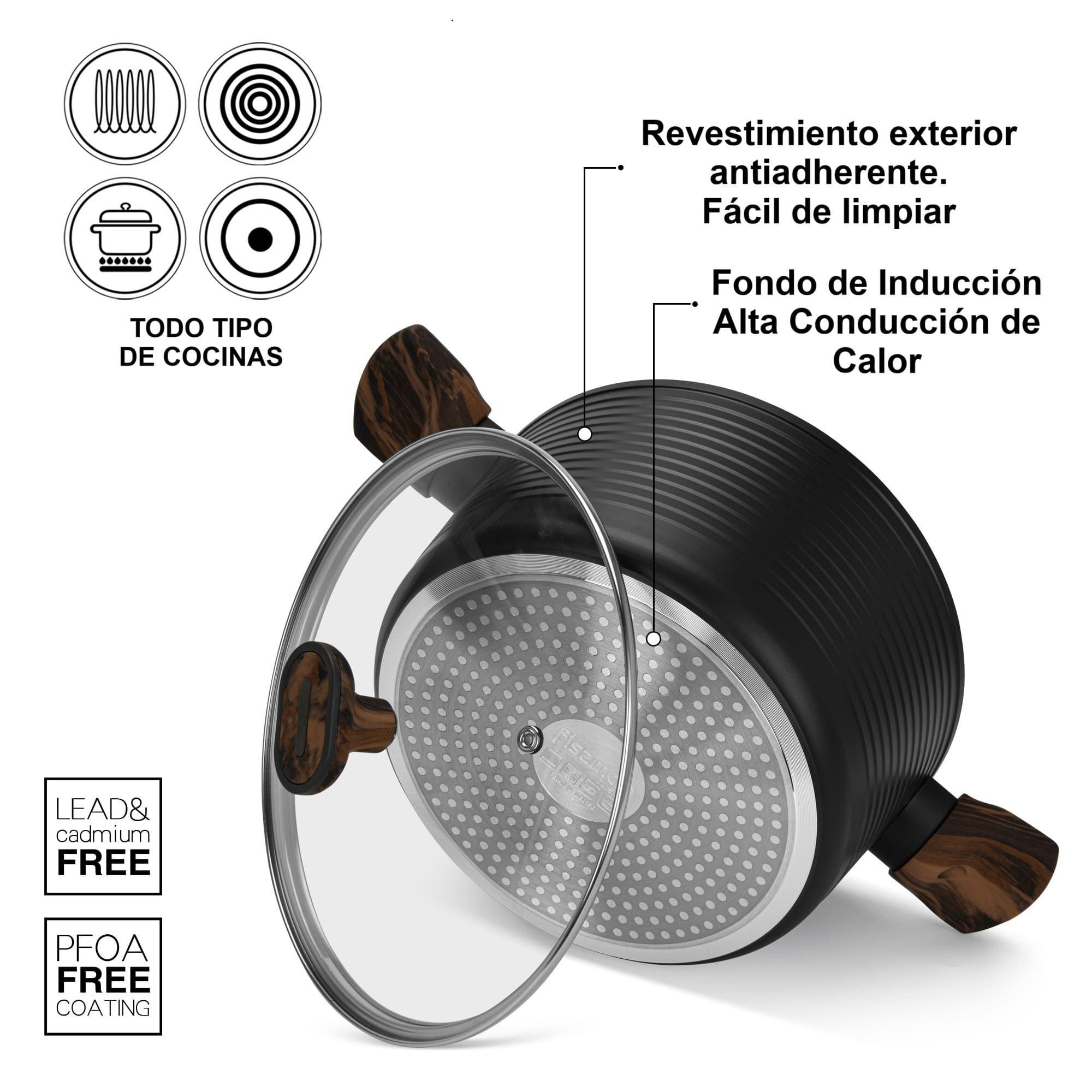 Olla Antiadherente Cuisine Tapa De Cristal 2.6 litros Fissman-2