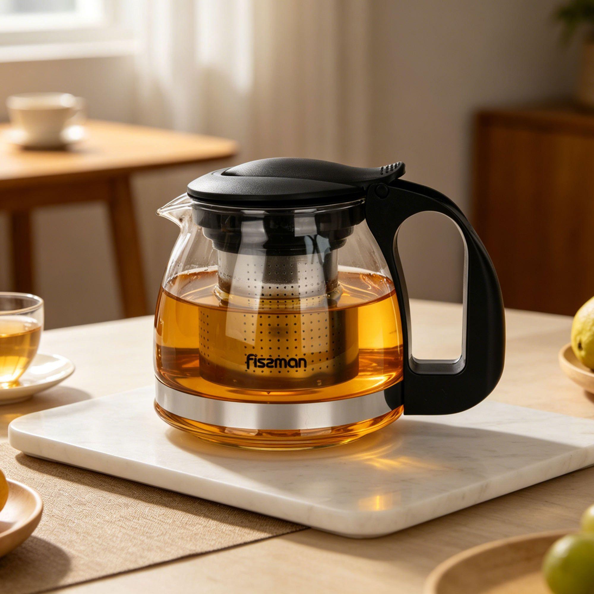 Tetera de Vidrio con Infusor Cental 700 ml Fissman-0
