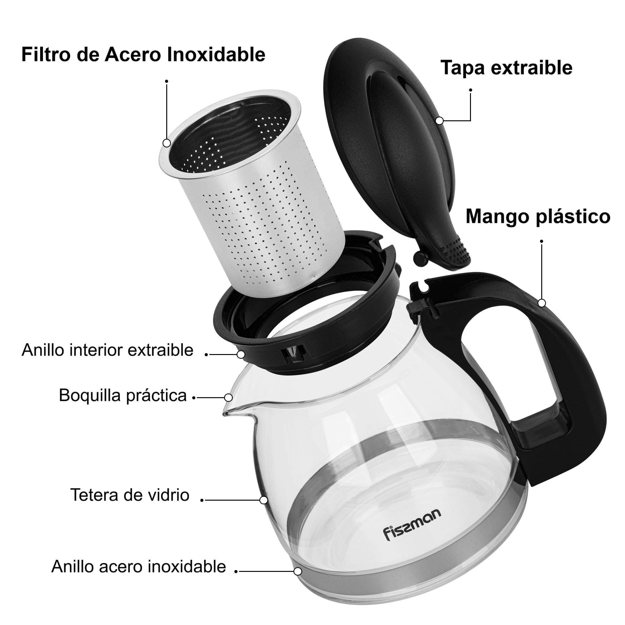 Tetera de Vidrio con Infusor Cental 700 ml Fissman-2