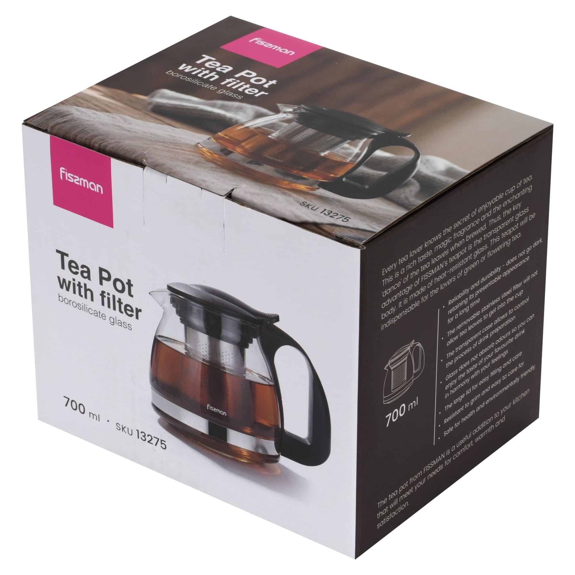Tetera de Vidrio con Infusor Cental 700 ml Fissman-8