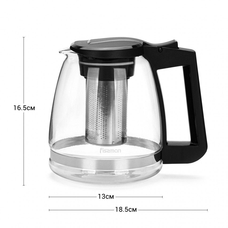 Tetera De Vidrio Con Infusor 1600 Ml Fissman-1