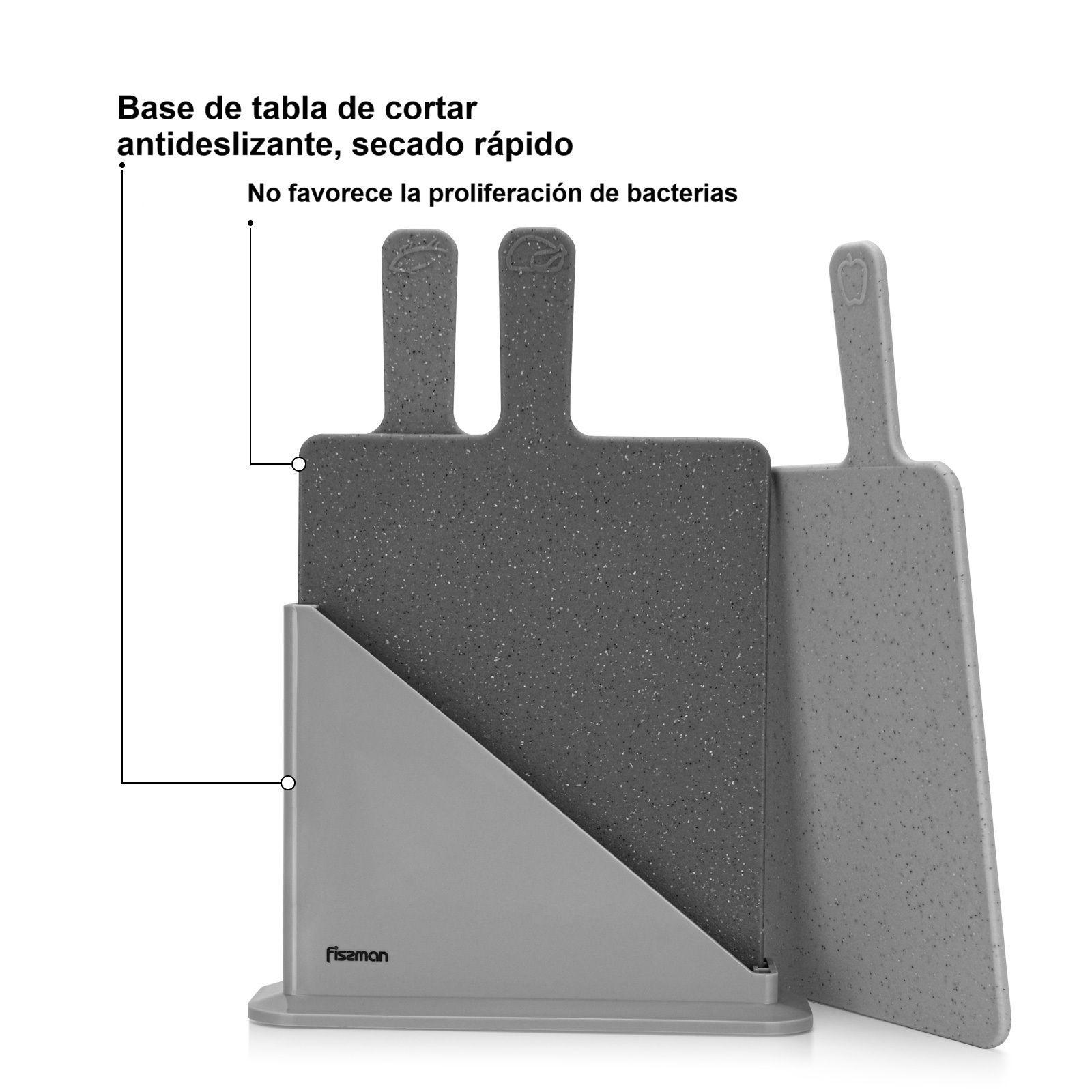Set Tablas de Cortar 3 piezas Base sujetadora 32x19 cm Fissman-2
