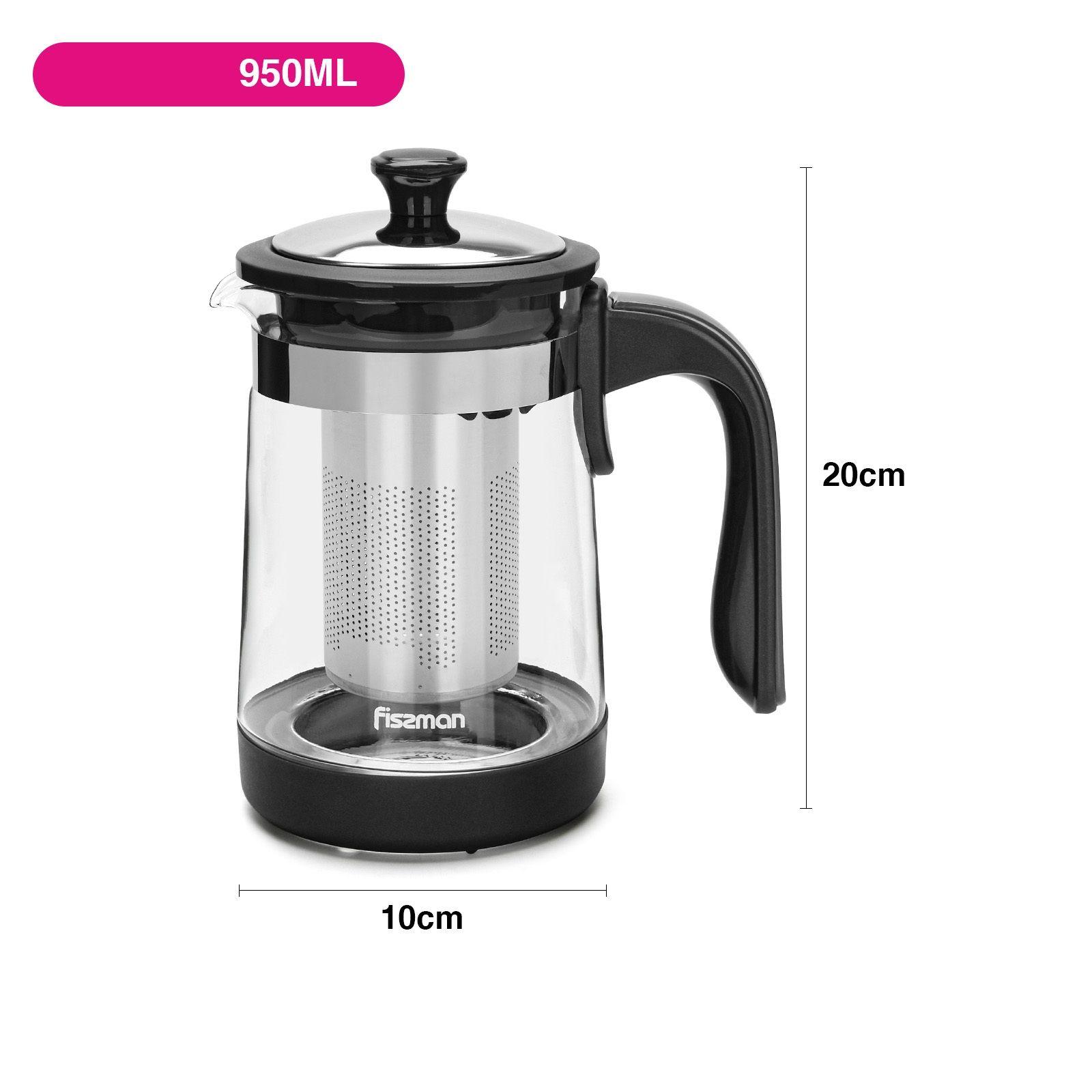 Tetera De Vidrio Con Infusor 950 Ml Fissman-1