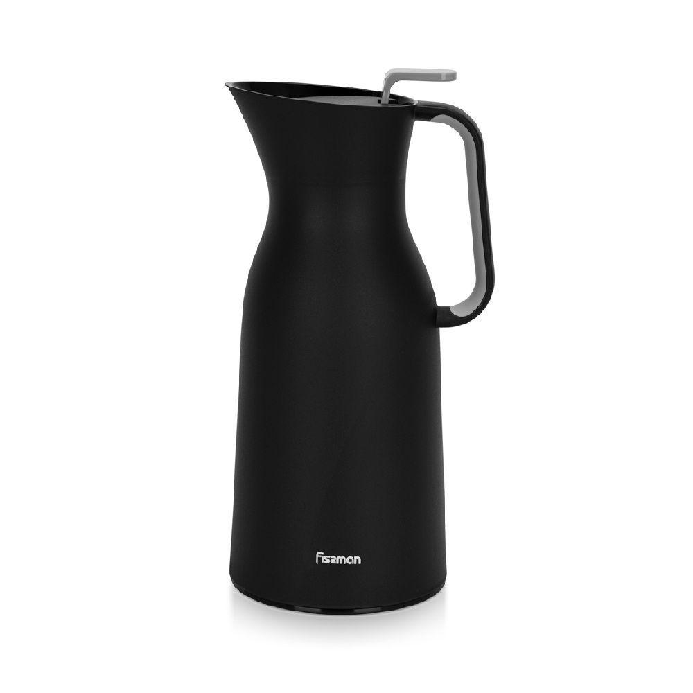 Thermo Jarra 1000 ml Negro Con Revestimiento De Vidrio Fissman-2