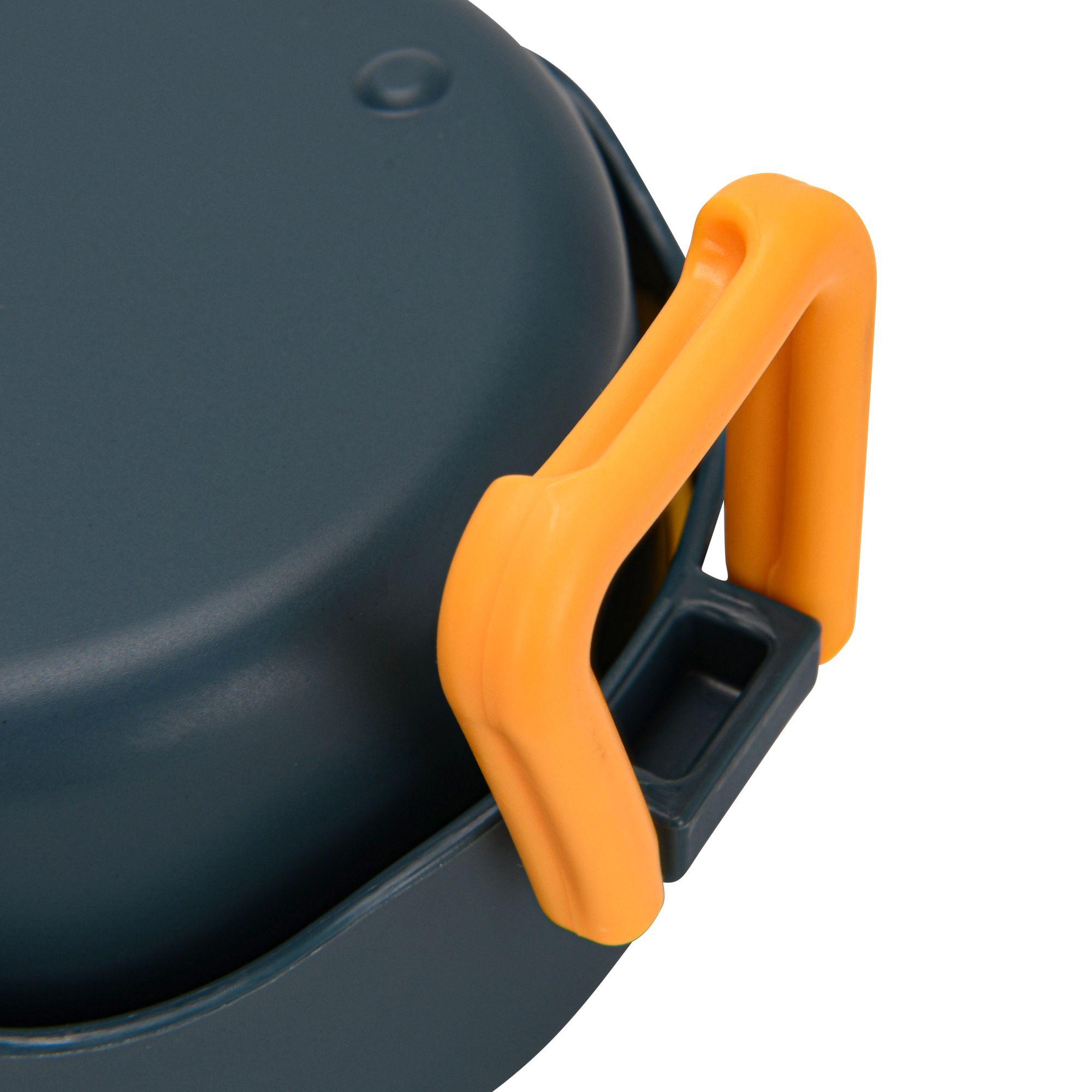 Contenedor Tupper Doble 800ml Azul Fissman-4