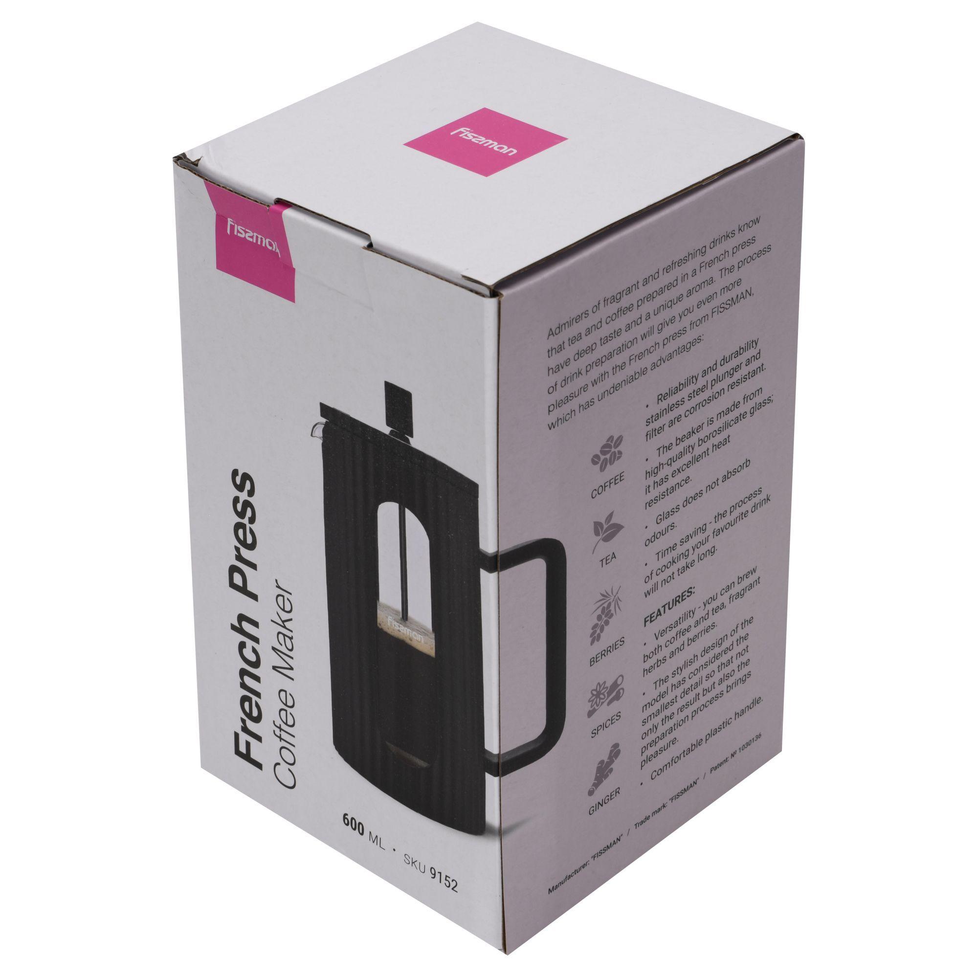 Cafetera Prensa Francesa La Negra 600 Ml Fissman-5