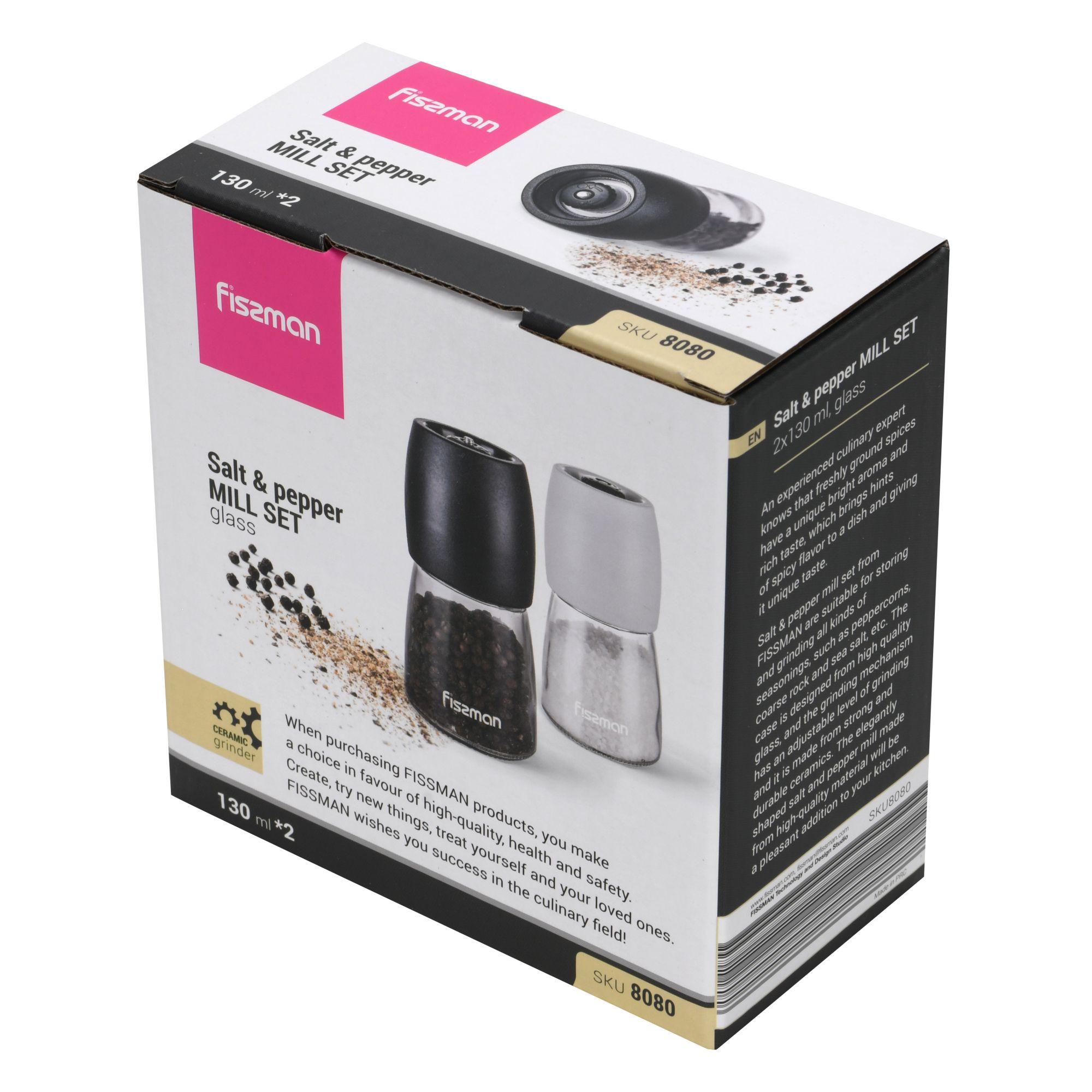 Molinillo Ceramico Sal y Pimienta Set 2x130ml Fissman-6