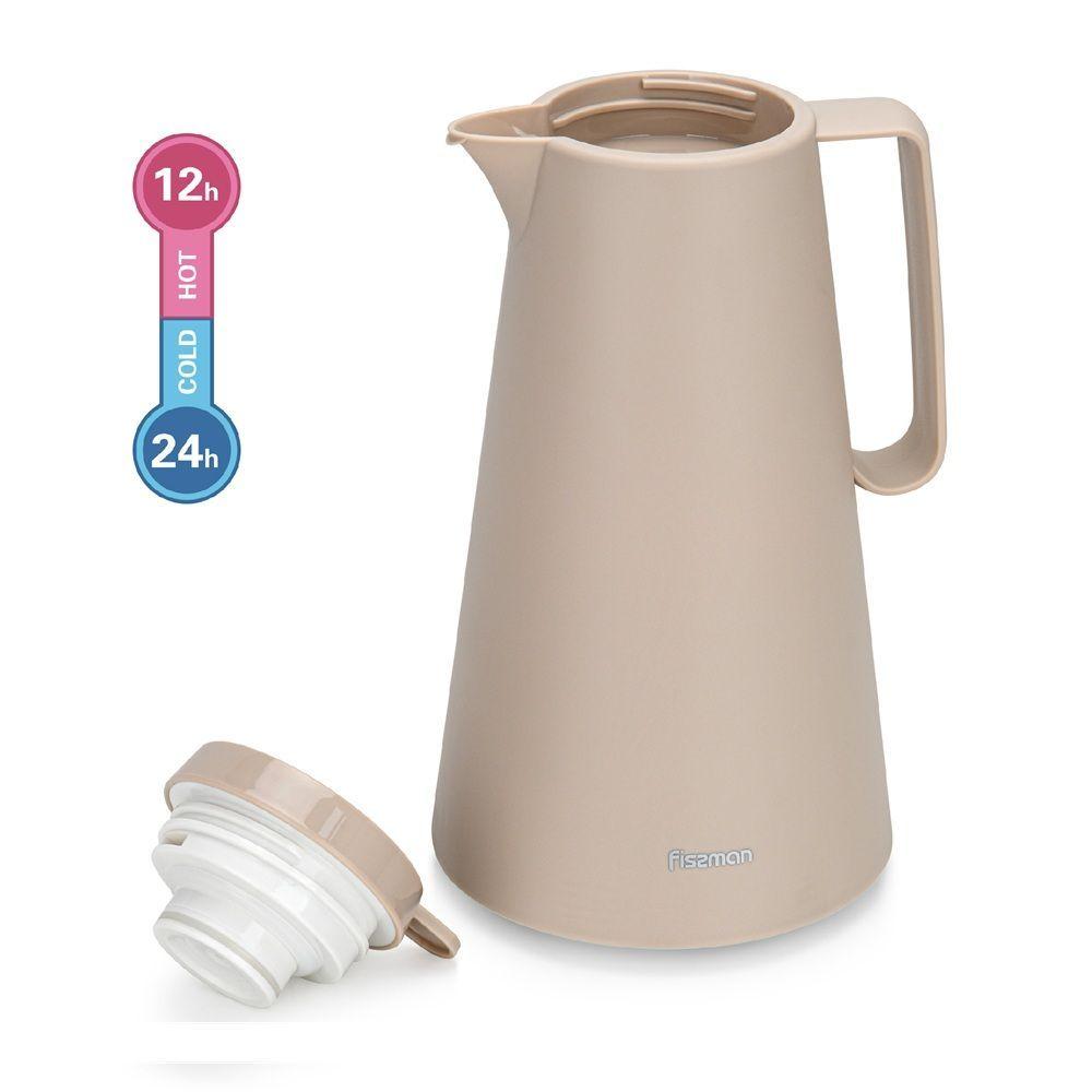 Thermo Jarra 1000 ml Beige Con Revestimiento De Vidrio Fissman-4