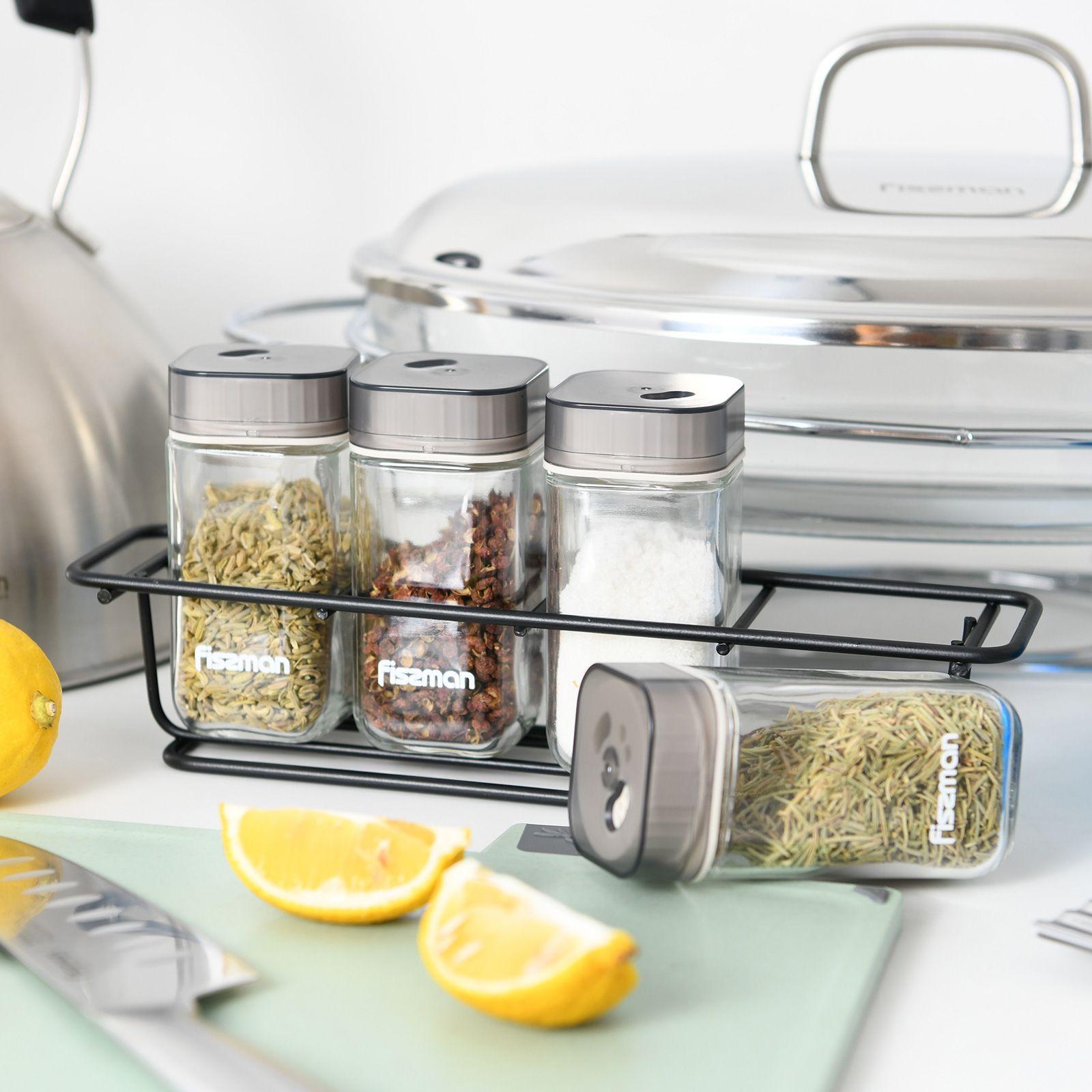 Set De Condimenteros Especieros 5 piezas Fissman-0